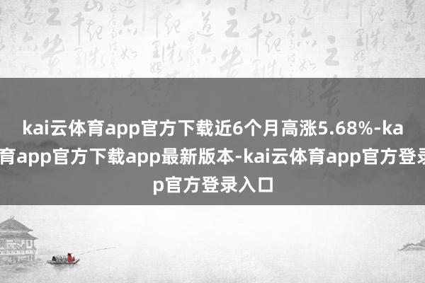 kai云体育app官方下载近6个月高涨5.68%-kai云体育app官方下载app最新版本-kai云体育app官方登录入口