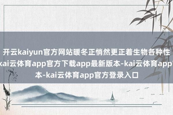 开云kaiyun官方网站暖冬正悄然更正着生物各种性和物种散布-kai云体育app官方下载app最新版本-kai云体育app官方登录入口