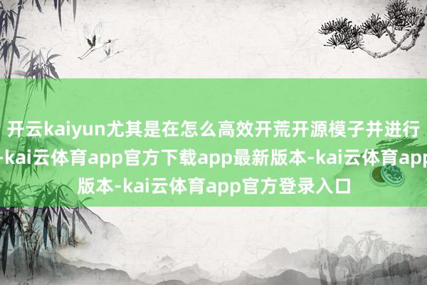 开云kaiyun尤其是在怎么高效开荒开源模子并进行推理诡计方面-kai云体育app官方下载app最新版本-kai云体育app官方登录入口