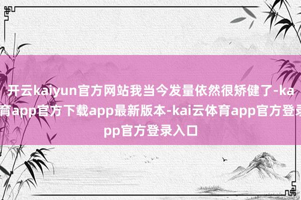 开云kaiyun官方网站我当今发量依然很矫健了-kai云体育app官方下载app最新版本-kai云体育app官方登录入口