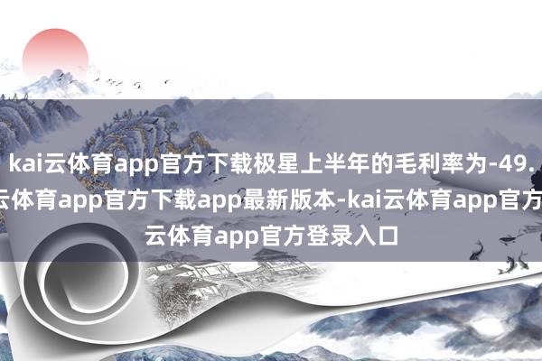 kai云体育app官方下载极星上半年的毛利率为-49.4%-kai云体育app官方下载app最新版本-kai云体育app官方登录入口
